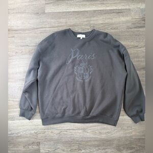 State of Mind Gray Paris Embroidered Women's Sweater